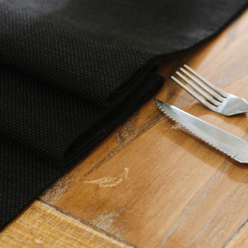 NATUS WEAVER Dinning Table Runner 12 x 36 Inches Farmhouse Kitchen Coffee Burlap Table Runner for Holiday Party, Black - Image 3